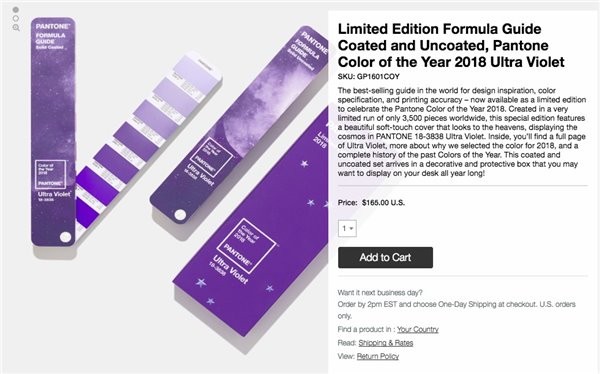 潘通公布年度颜色,2018年属于紫色 grey.gif