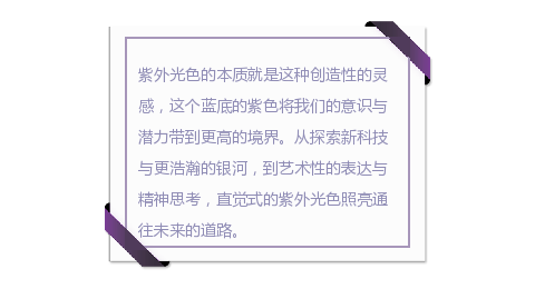 紫色丝带边框正文