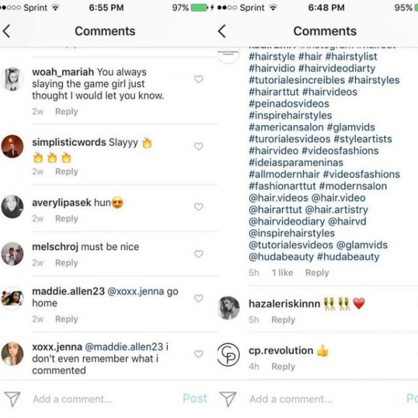 Instagram整治平台环境:限制垃圾评论