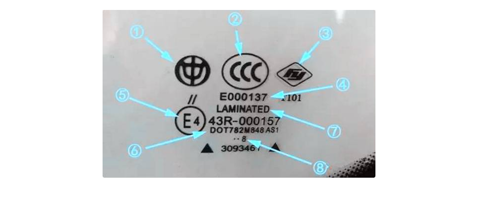 汽车玻璃上的标志是什么意思车小二快修告诉你